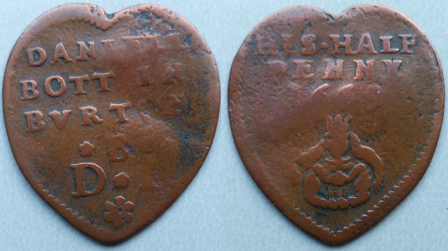 Burton-on-Trent, Daniell Bott 1669 halfpenny Burton-on-Trent, Daniell Bott 1669 halfpenny